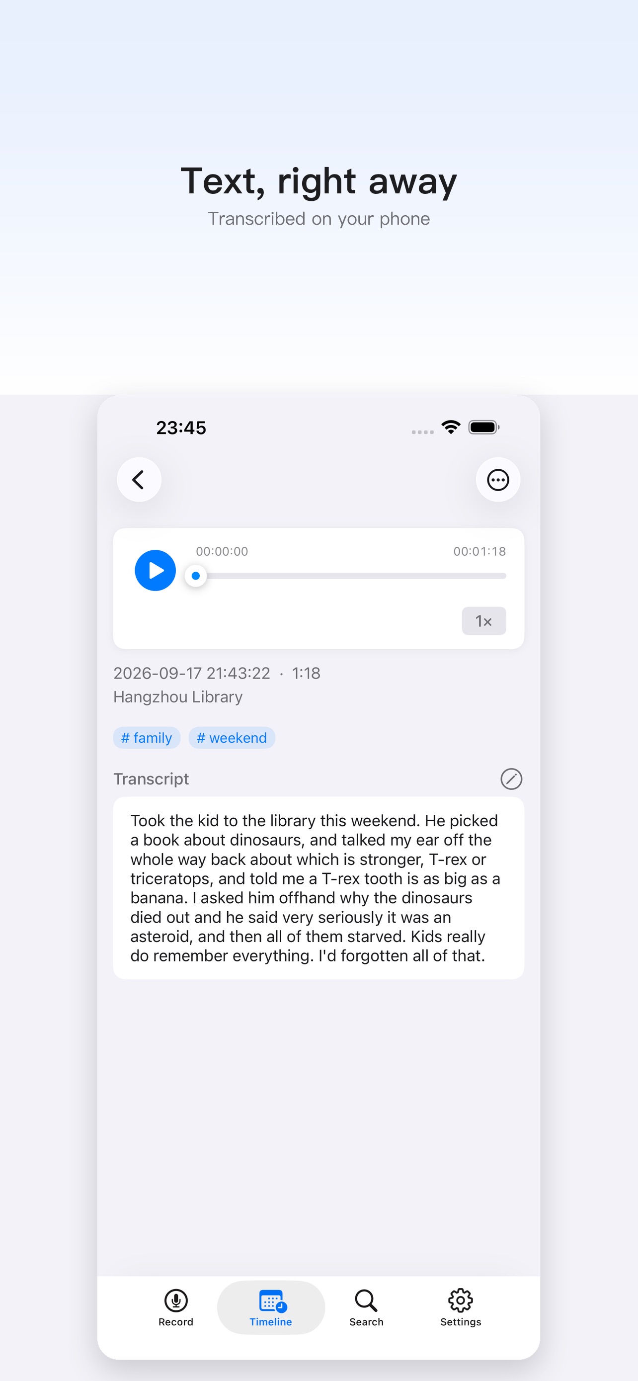 Screenshot 3 of Tingjian - Voice Recorder