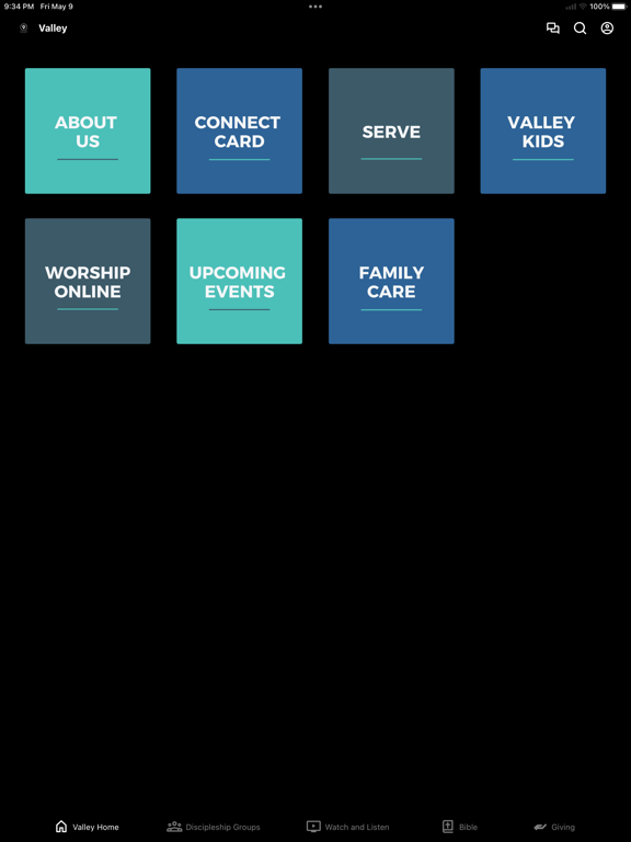 Valley Church Roanoke iPad screenshot 1 - Education app