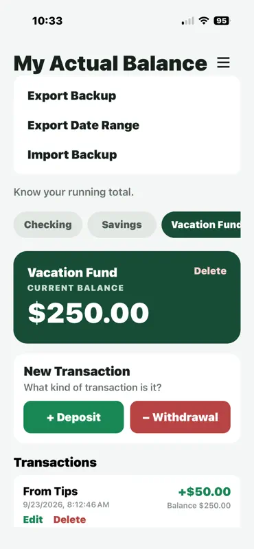 My Actual Balance screenshot 5 of 5