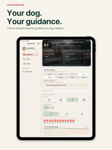 OutdoorScore: Dog Walk Safety iPad screenshot