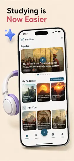 PodRise: Listen With AI iPhone Ekran Görüntüsü 1