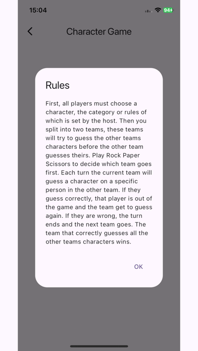 Character Game Screenshot