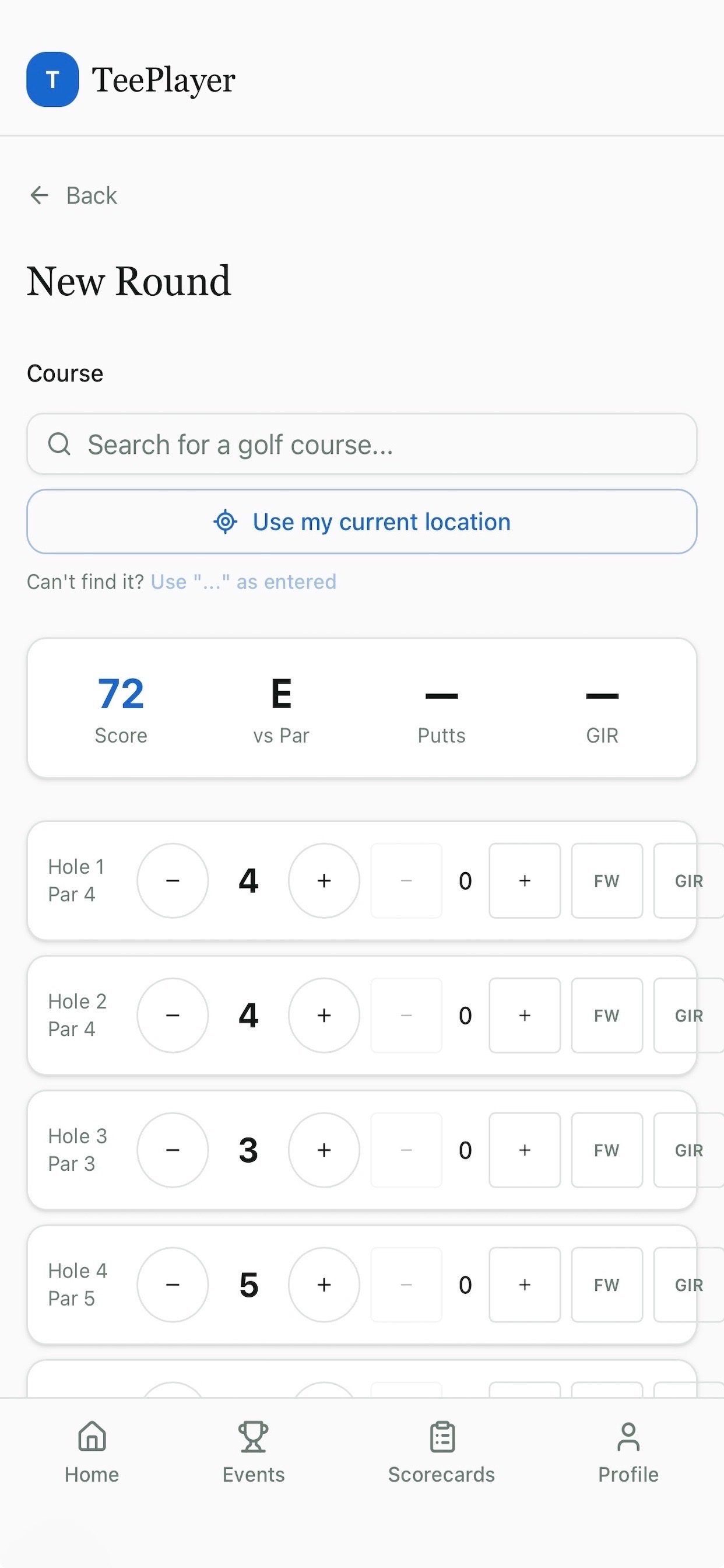 TeePlayer screenshot 2