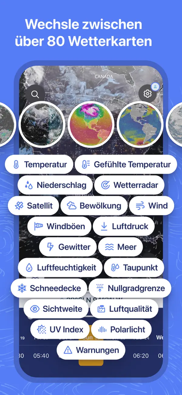 Ventusky: Wetterkarte & Radar iPhone App Screenshot 4 – Wetter