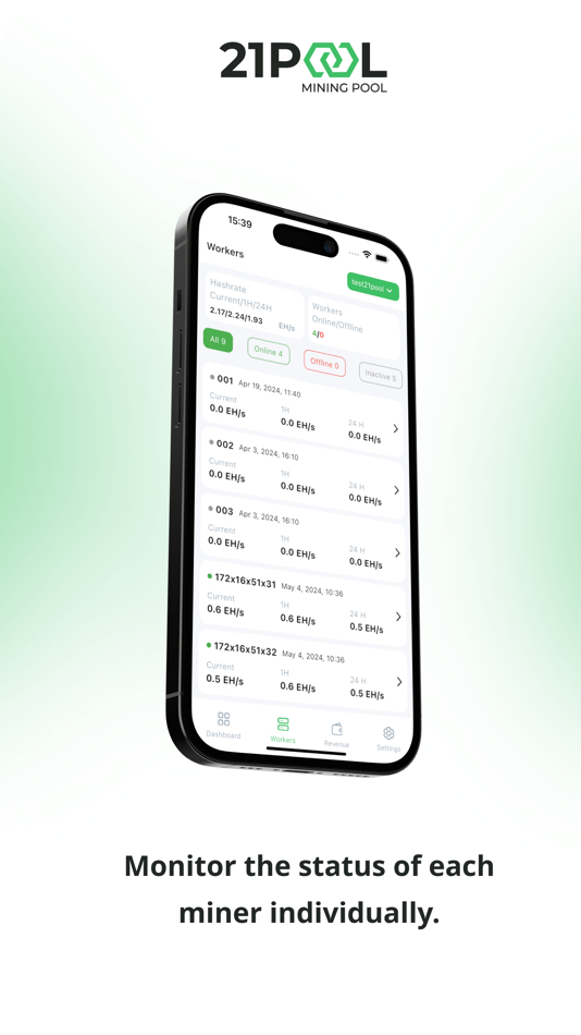#3. 21Pool – crypto mining pool (iOS) 由: Inter Select Service FZE LLC