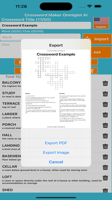 Crossword Maker Omniglot Screenshot