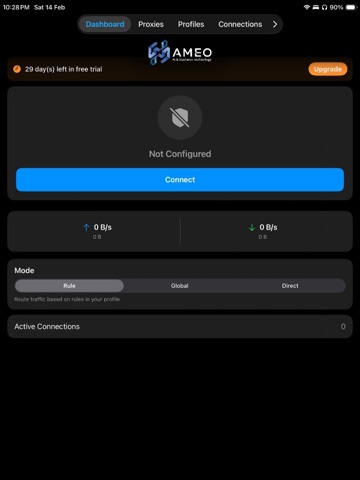 AMEO Clash VPN iPad screenshot