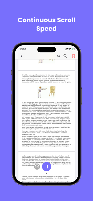 Continuous Scroll Speed App Screenshot 1 of 3