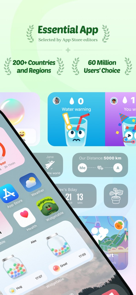 Widgetable: Besties & Couples - Widgets Essenciais Diários