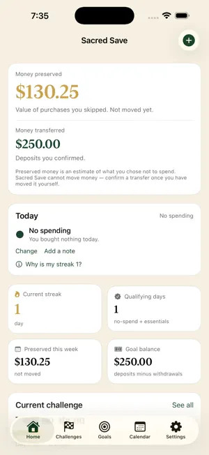 Sacred Save: Savings Challenge screenshot 1