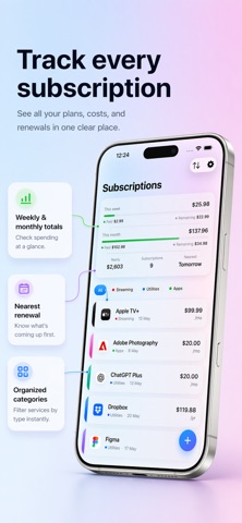 Monli: Subscriptions screenshot