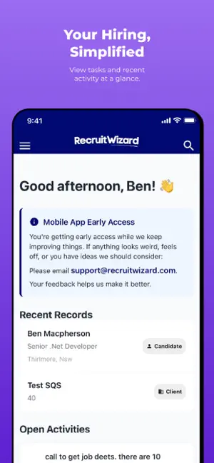 Recruit Wizard screenshot 1