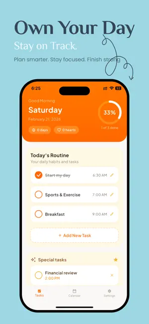 Daily tasks - planner screenshot 1