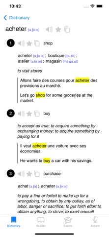 French Pro: dictionary & exams Screenshot 2 of 7