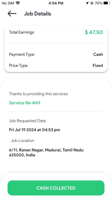 DLVRD SERVICE APP Screenshot