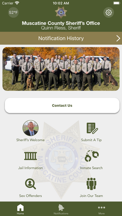 Muscatine County Sheriff Iowa Screenshot