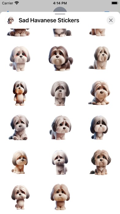 Screenshot #3 pour Sad Havanese Stickers
