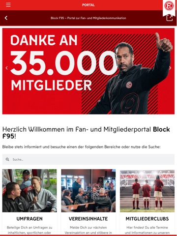 Fortuna Düsseldorf App iPad screenshot 2