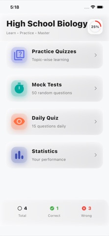 High School Biology Practice iPhone screenshot