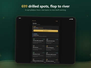 PostFlop GTO Poker Trainer iPad screenshot