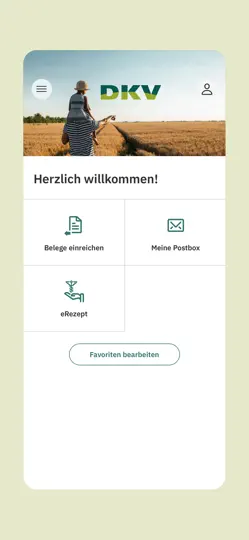 Screenshot von Meine DKV (ePA) auf dem iPhone 1