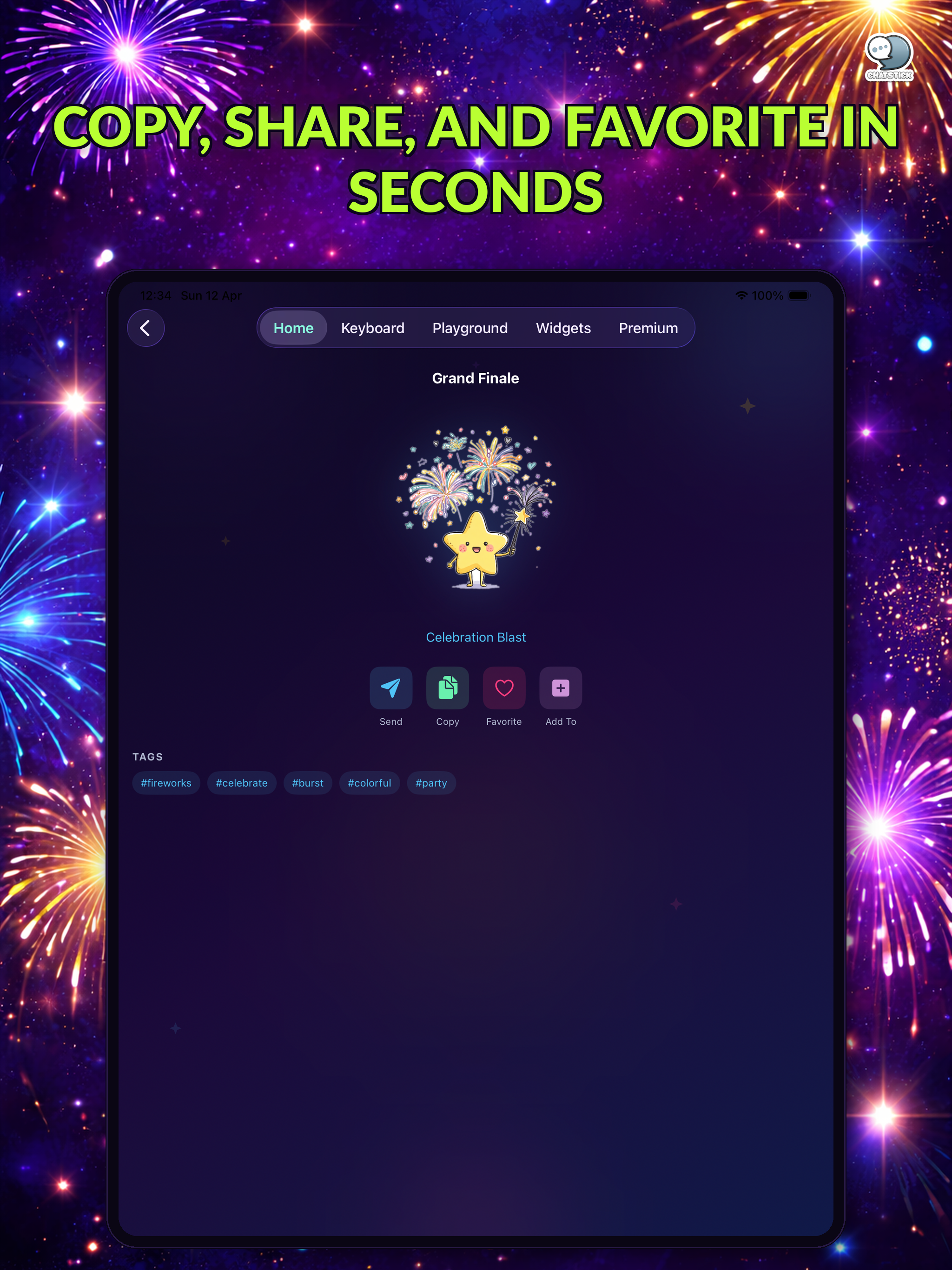 Fireworks Emoji Stickers by CS