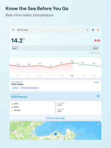 Sea Water Temperature iPad screenshot 1