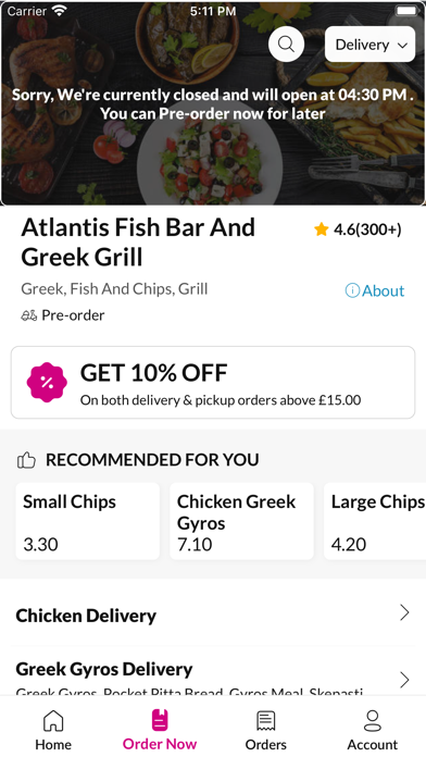 Atlantis FishBar & Greek Grill Screenshot