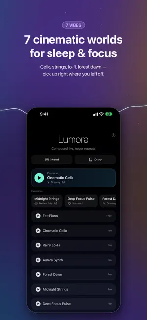 Lumora: Sleep & Focus Sounds screenshot 2