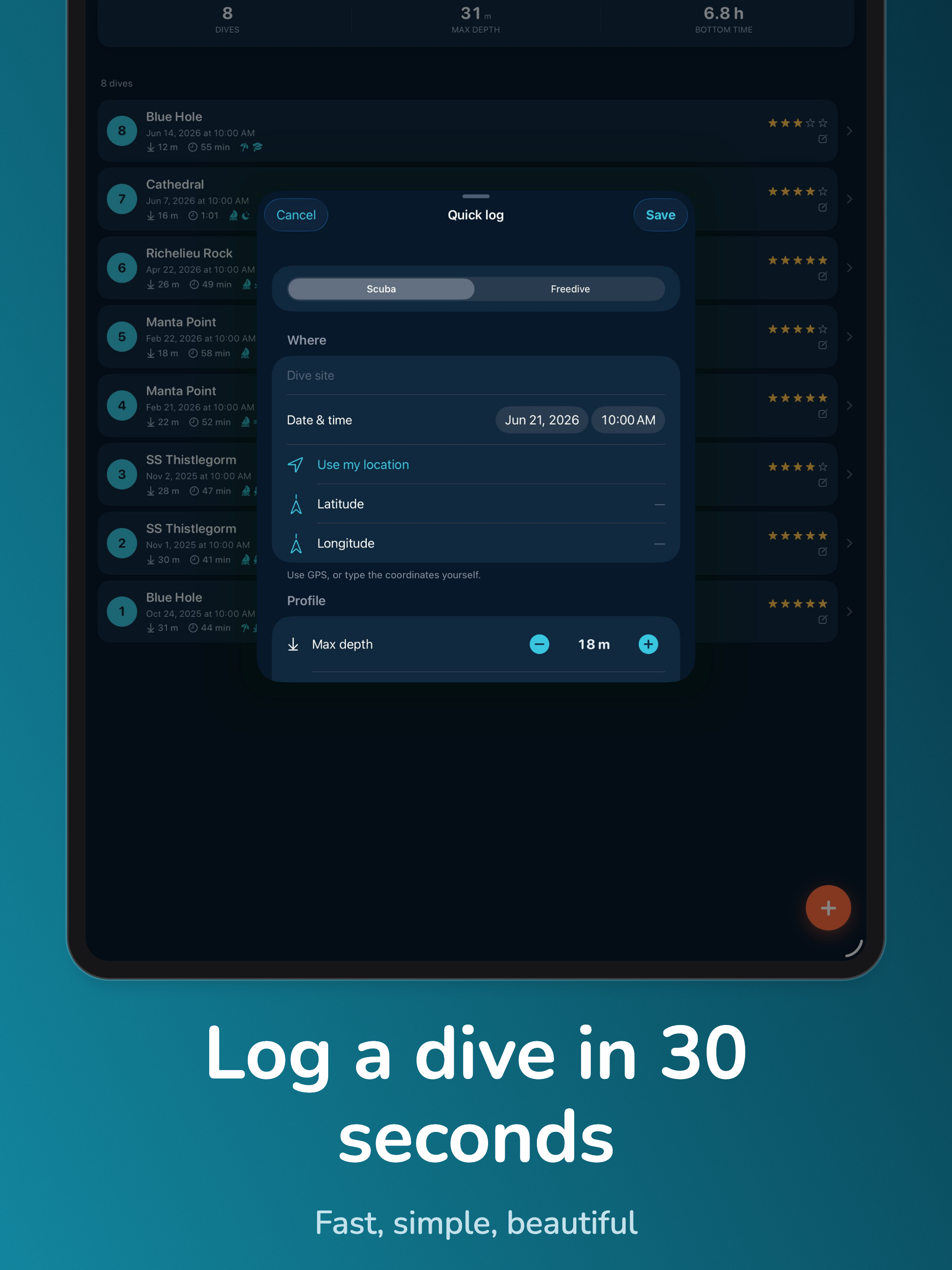 Bottomtime: Dive Logbook screenshot 11