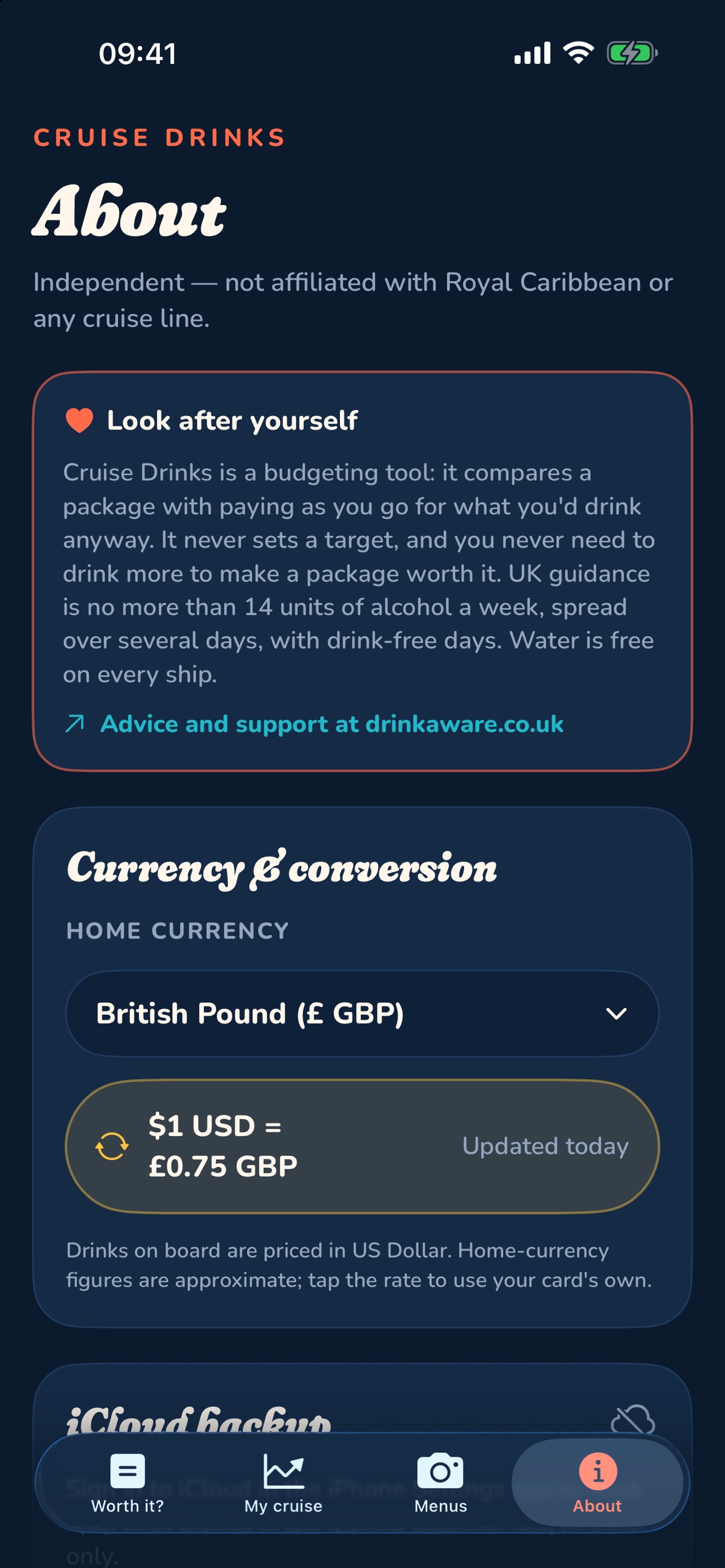 Screenshot 4 of Cruise Drinks Worth It?