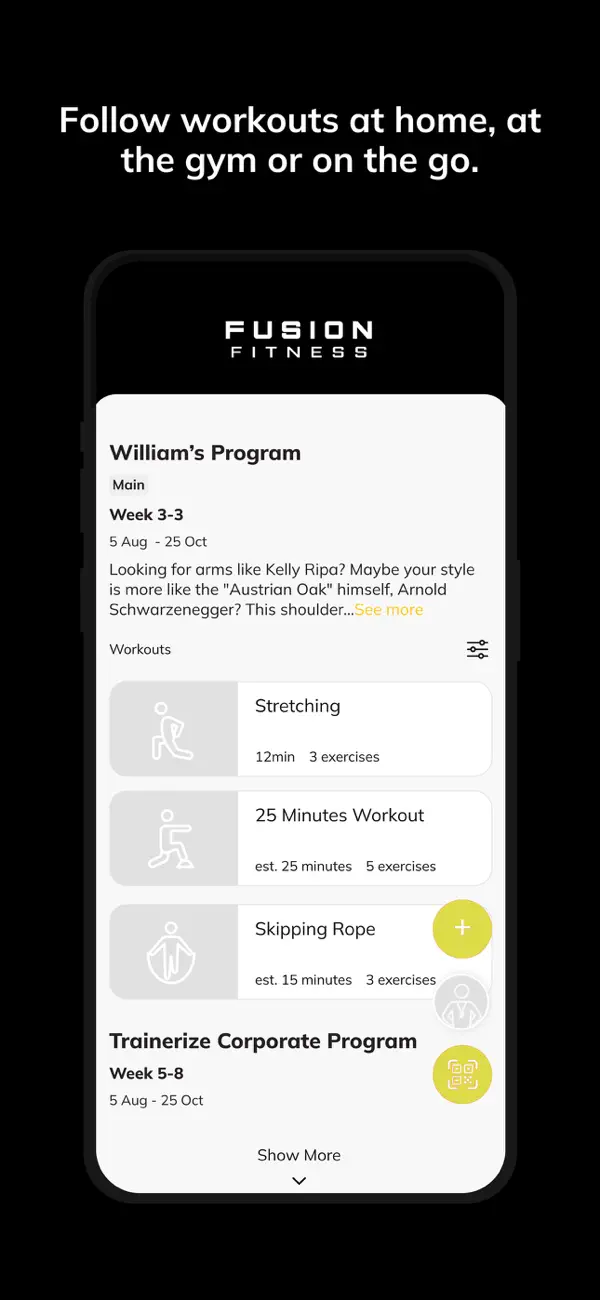 Screenshot #3 pour Fusion Fitness PT