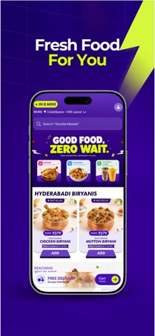 inMinutes: Fresh Food Delivery iPhone screenshot 2