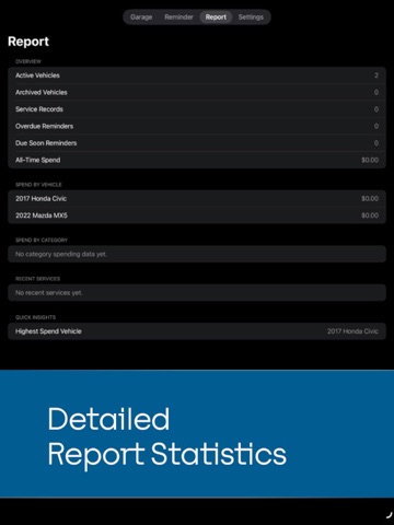 AutoFleet Maintenance Tracker iPad screenshot