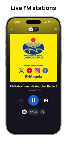 Angola Radio: FM Stations Live iPhone screenshot