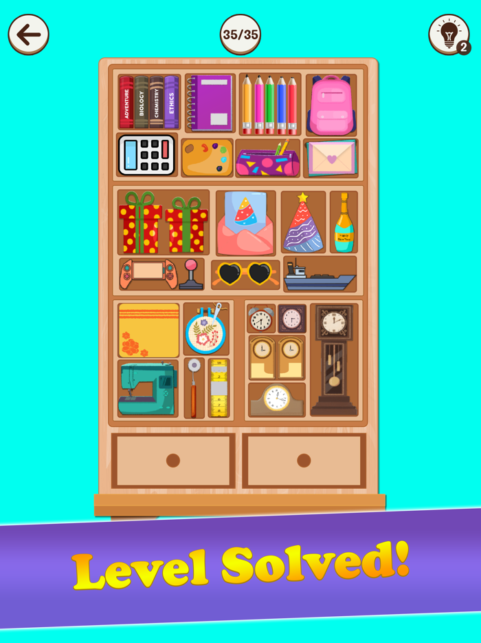 Cupboard Organizer Game