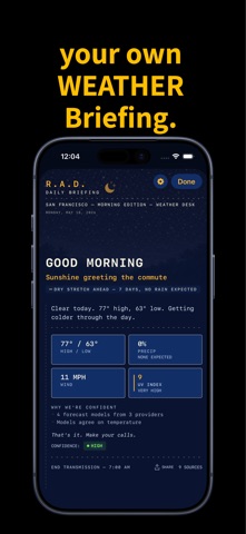 RAD Weather: Honest Forecast screenshot