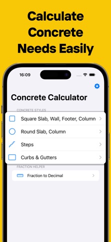 Concrete Calculator · Screenshot 1 of 3