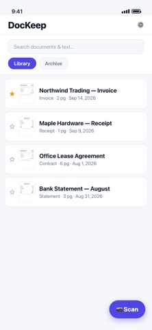 DocKeep - Document Scanner screenshot 1