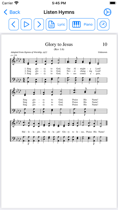 Hymns of Praise Screenshot