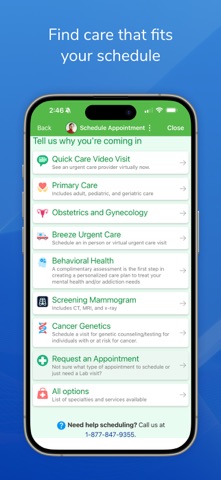 Texas Health MyChart screenshot