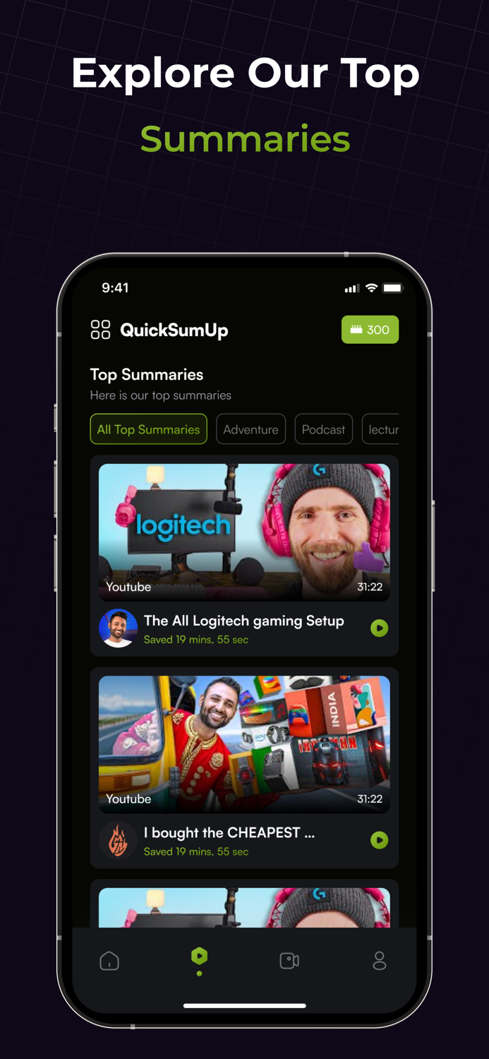 QuickSumUp AI Summarize Video