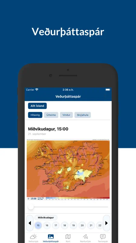 Veður - Íslensk veðurspá screenshot 3 of 6