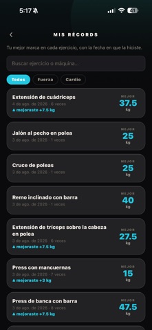 FLUENCE GYM iPhone screenshot