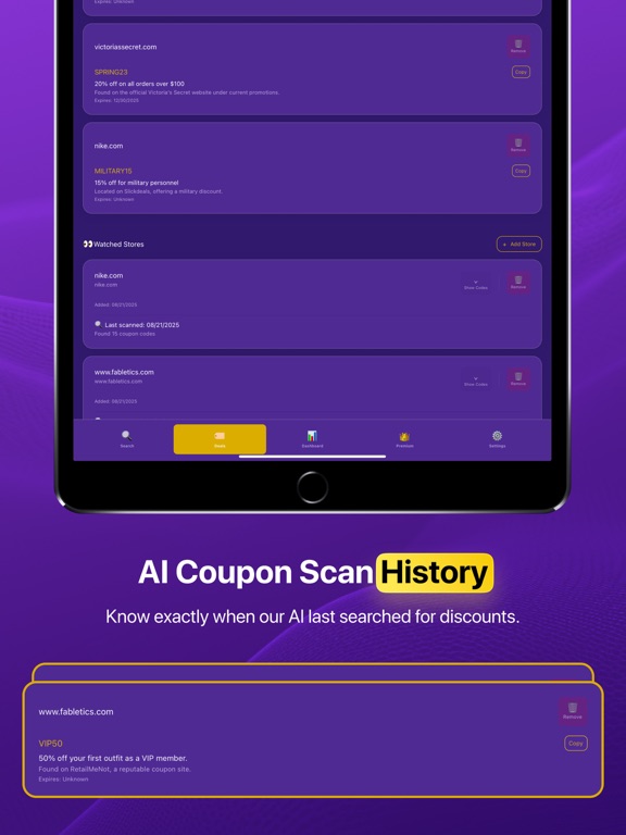 Cash Cart AI Coupon Finder iPad screenshot 5 - Shopping app