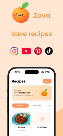 Zava: Recipes & Meal Planner iPhone screenshot