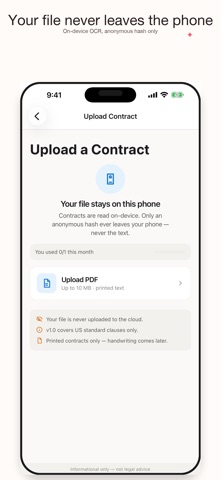 LegalDraft - AI Contract Scan iPhone screenshot