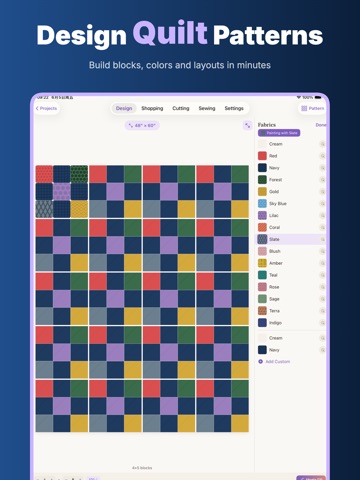 QuiltFit: Quilt Design Planner iPad screenshot