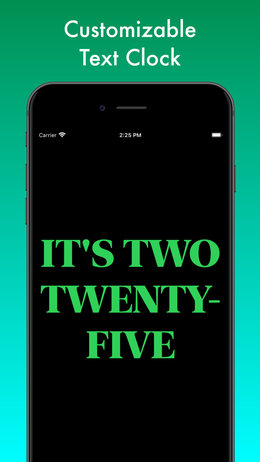 #1. Custom Word Clock - TextTime (macOS) Podle: Daniel Gauthier