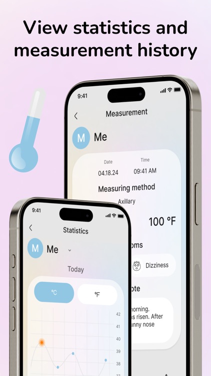 Fever thermometer: temperature